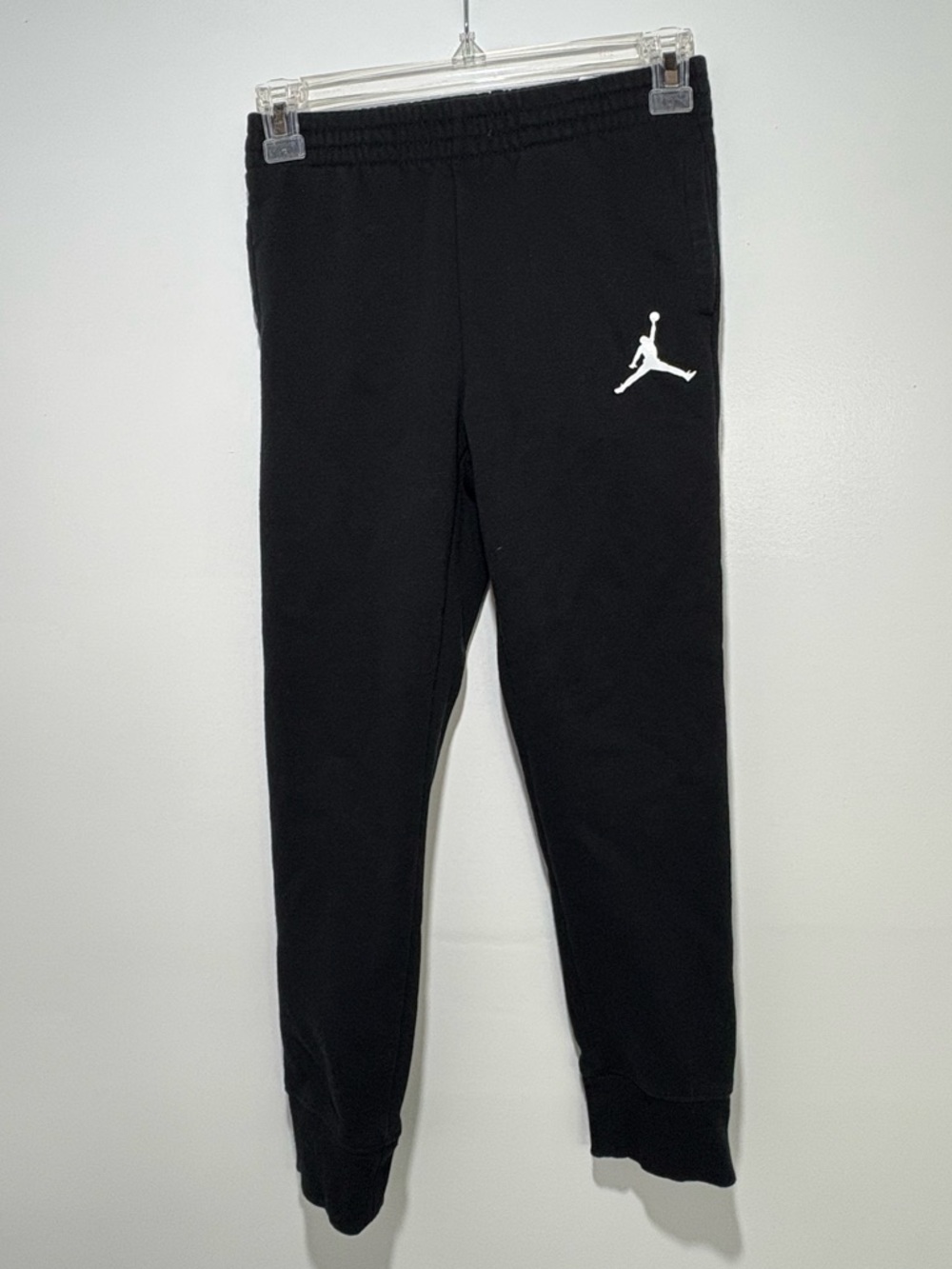 Jordan Black Jogger Pants with White Jumpman Logo
